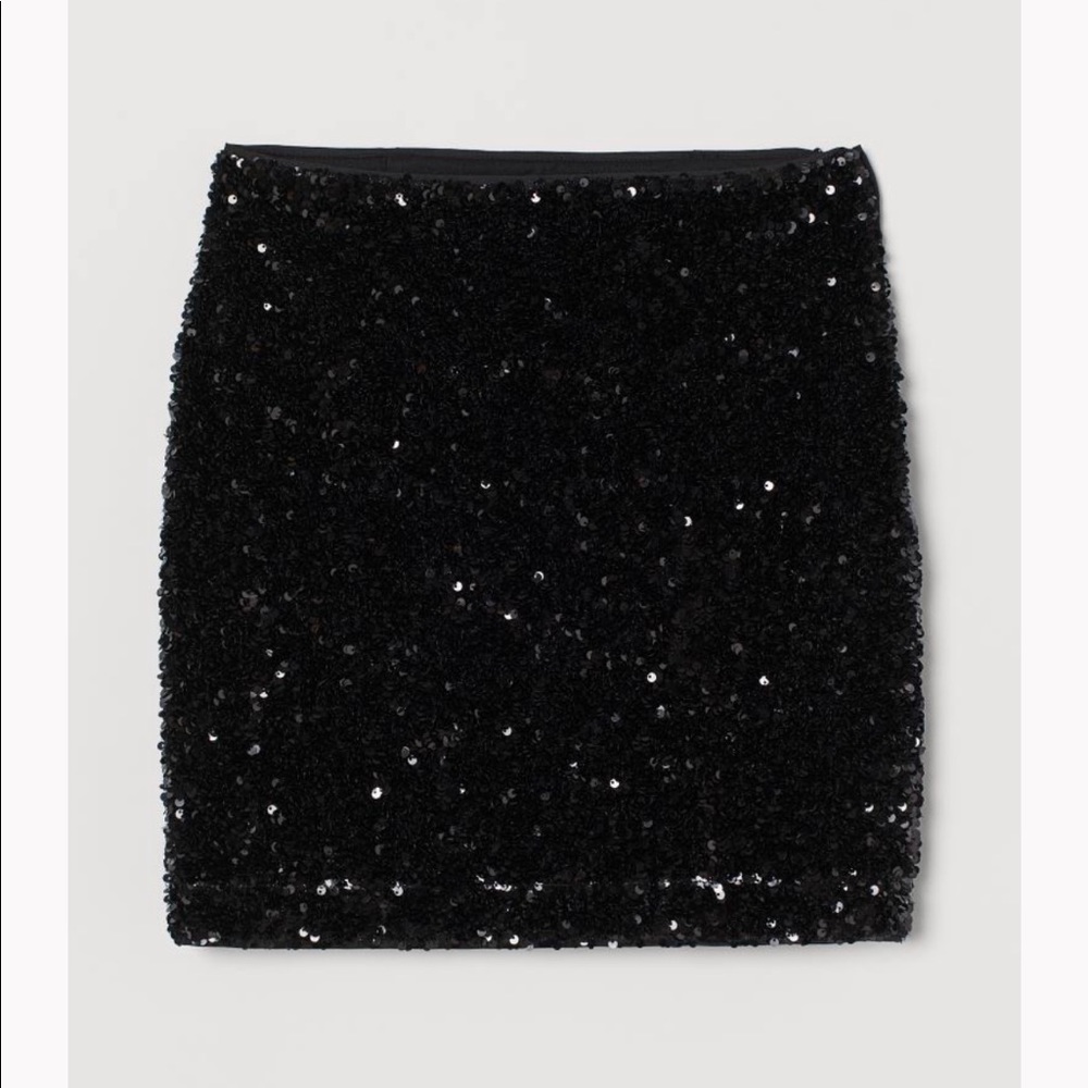 High waist sequin skirt H&M